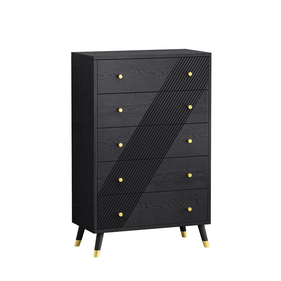 Obsidian 5-Drawer Tall Chest